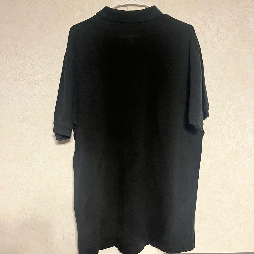 Ralph Lauren Black Polo Shirt with Purple Logo - Picture 4 of 5